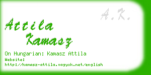 attila kamasz business card